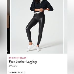 Spanx Faux Leather Leggings